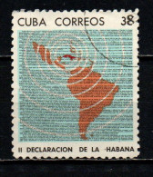 CUBA - 1964 - Map Of Latin America And Ripples Or Map Of Cuba - USATO - Usati