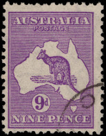 Australia 1931-36 9d Violet Die II (unpriced As Single In SG) CofA Fine Used. - Usados