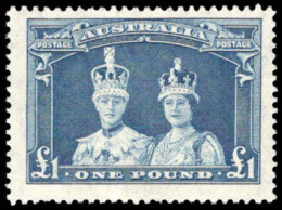 Australia 1937-49  £1 Robes Thin Paper Fine Unmounted Mint. - Nuovi