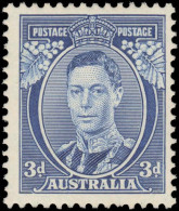 Australia 1937-49 3d Die 1a Unmounted Mint. - Neufs
