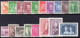 Australia 1937-49 Set Of Values (mixed Perfs) Lightly Mounted Mint. - Nuevos