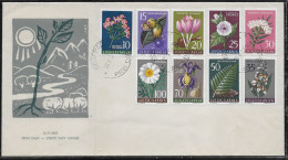 Yugoslavia Jugoslavija 1957 Local Flora FDC Mi N.812-820 Complete Set US - FDC