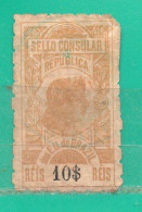 1 Brasil  Sello Consular X 10.00 $ Réis Dentado Irregular - Impuestos