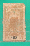 1 Brasil  Sello Consular X 10.00 $ Réis Dentado Irregular - Strafport