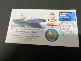 7-7-2023 (1 S 34) Royal Australian Navy Warship - HMAS Sydney FFG 03 (visit To India) - Andere & Zonder Classificatie