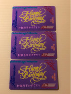 Mint USA UNITED STATES America Prepaid Telecard Phonecard, Happy Birthday Card, Set Of 3 Mint Cards - Sammlungen