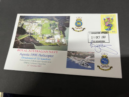 7-7-2023 (1 S 34) Royal Australian Navy Helicopter - Agusta 109E (signed By 723 Squadron Officer) - Altri & Non Classificati