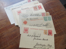 Russland / Estland 1912 - 1917 GA U. PK Teilweise Mit Zusatzfrankaturen! Firmen PK Richard Mayer Chemische Fabrik Reval - Enteros Postales