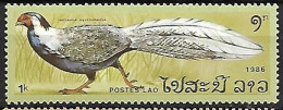 Laos - MNH ** 1986 :  Silver Pheasant  -  Lophura Nycthemera - Gallinacées & Faisans