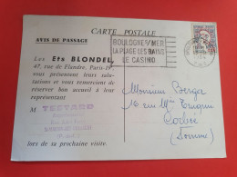 Carte Commerciale De Boulogne /Mer Pour Corbie En 1964 - Réf 1503 - 1961-....