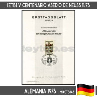D0109# Alemania 1975 [ETB] V Centenario Asedio De Neuss (N) MI#ETB843 - Altri & Non Classificati