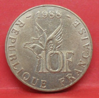 10 Francs Roland Garros 1988 Tranche B - SPL - Pièce Monnaie France - Article N°1117 - Commemorative