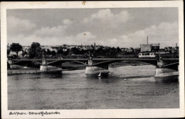 CPA Kostrzyn Nad Odrą Cüstrin Ostbrandenburg, Warthebrücken, Straßenbahn - Neumark