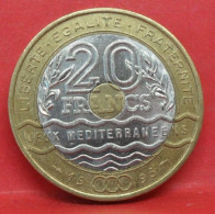 20 Francs Jeux Méditerranéens 1993 - SUP - Pièce Monnaie France - Article N°1127 - 20 Francs