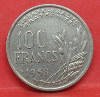 100 Francs Cochet 1958 B - TTB+ - Pièce Monnaie France - Article N°1129 - 100 Francs