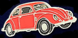 VW COCCINELLE BEETLE ORANGE - PHARES NOIR - MADE IN N.Z. - EGF - 4,5cm / 2cm - CAR - VOITURE - AUTOMOBILE - AUTO - (30) - Volkswagen