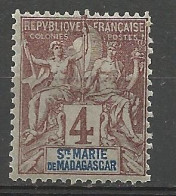 Sainte-Marie De MADAGASCAR N° 3 NEUF*  CHARNIERE  / Hinge  / MH - Unused Stamps