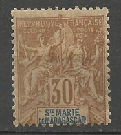 Sainte-Marie De MADAGASCAR N° 9 NEUF*  CHARNIERE  / Hinge  / MH - Unused Stamps