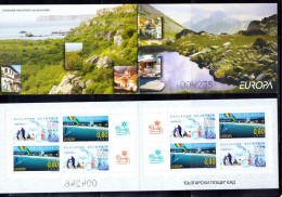 Bulgaria 2004 2v, Booklet, Europa, Ice Skating, Water Sports - Wasserski