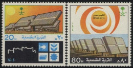 Saudi Arabia 1984 MNH 2v, Al-Eyenah Sun Power Station, Solar Energy, Environment - Andere & Zonder Classificatie