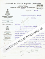 1941 NIVELLES - Lettre Des Fonderies Et Ateliers Auguste CHANTRENNE - Fonderie De Cuivre - Robinetterie Pour Locomotives - Sonstige & Ohne Zuordnung