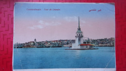 TURQUIE TURKEY ISTANBUL CONSTANTINOPLE TOUR DE LEANDRE 1920 - Turkey