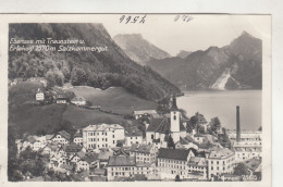 D1287) EBENSEE Mit Traunstein U. Erlakogel - Häuser U. Schlot M. Kirche  Salzkammergut -  FOTO AK Alt !! - Ebensee