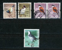 HONG KONG - OISEAUX N° Yt 1305+1311+1312+1313 Obli. - Gebraucht