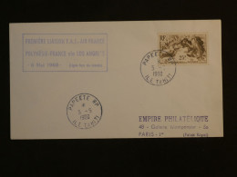 BV7 ET.  OCEANIE BELLE LETTRE 19601ER VOL AIR FRANCE TAHITI  A PARIS+N°100  ++++AFF. INTERESSANT+ - Cartas & Documentos