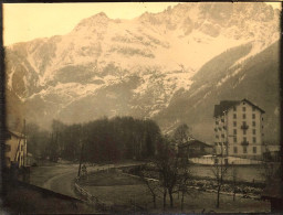 Chamonix Les Praz * 1932 * Mont Balnc * Hôtel Et Mer De Glace * Photo Ancienne 11x8cm - Chamonix-Mont-Blanc