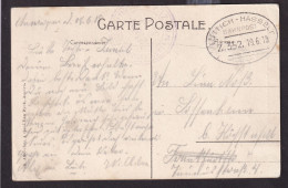 DDEE 612 -- AMBULANTS Ovales - LUTTICH-HASSELT Bahnpost 1915 S/ Carte En Feldpost - Cachet Landsturm WETZLAR - Deutsche Armee