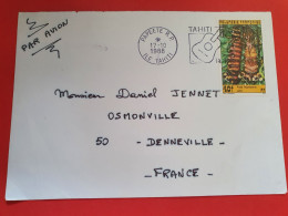 Polynésie - Enveloppe De Papeete Pour La France En 1988 - Réf 1542 - Covers & Documents