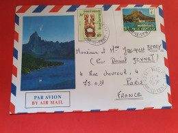 Polynésie - Enveloppe De Maupiti Pour La France En 1987 - Réf 1544 - Cartas & Documentos