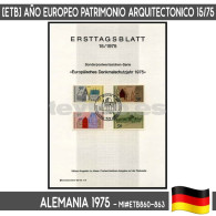 D0112# Alemania 1975 [ETB] Año Europeo Patrimonio Arquitectónico (N) MI#ETB860-863 - Andere & Zonder Classificatie