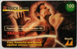 Philippines  P100 PLDT Touchcard "  Wyeth Tazocin  RRR " - Philippines