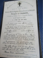 Priez Pour Le Repos De L'Ame/Marie Eugénie Léonarde De La CELLE/Marquise De CHABANS/Chapelle FAUCHER/1878         FPD129 - Décès