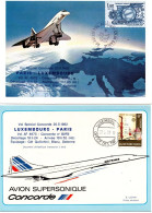 Concorde AF - Vol Spécial Luxembourg Paris A/R 1982 - Covers & Documents