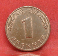 1 Pfennig 1980 D - TTB - Pièce Monnaie Allemagne - Article N°1202 - 1 Pfennig
