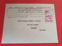 Maroc - Enveloppe Commerciale De Rabat Pour Caen En 1947 - Réf 1559 - Brieven En Documenten