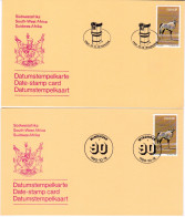 SOUTH WEST AFRICA 1980-1983 14 Assorted Date Stamp Cards  - Numbers 6 7 8 9 10  S10 11 12 13 14 15 16 17 18 - Lettres & Documents