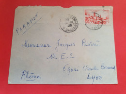 Maroc - Enveloppe Pour Lyon Par Avion  - Réf 1569 - Briefe U. Dokumente