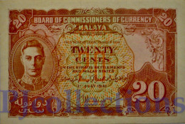 MALAYA 20 CENT 1941 PICK 9a AU - Malasia