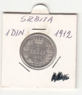 1 DINAR 1912 SERBIA SILVER COIN - Serbia