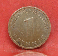 1 Pfennig 1991 D - TB - Pièce Monnaie Allemagne - Article N°1257 - 1 Pfennig
