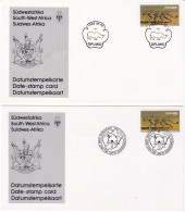 SOUTH WEST AFRICA 1983-1988 17 Date Stamp Cards  - Numbers 19 20 21 22 23 S25 S26 S27 S28 S28.1 S28.2 S29 S31 - Brieven En Documenten