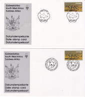 SOUTH WEST AFRICA 1983-1988 17 Date Stamp Cards  - Numbers 19 20 21 22 23 S25 S26 S27 S28 S28.1 S28.2 S29 S31 - Storia Postale
