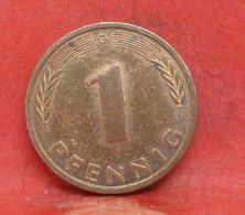 1 Pfennig 1996 G - TTB - Pièce Monnaie Allemagne - Article N°1283 - 1 Pfennig