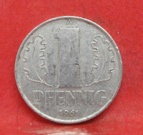 1 Pfennig 1961 A - TTB - Pièce Monnaie Allemagne - Article N°1285 - 1 Pfennig