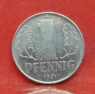 1 Pfennig 1961 A - SUP - Pièce Monnaie Allemagne - Article N°1286 - 1 Pfennig