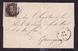 629/39 -- Lettre TP Médaillon 10 C Barres 105 ST GHISLAIN 1862 Vers Le Régisseur Des Chemins De Fer Du FLENU à QUAREGNON - Other & Unclassified